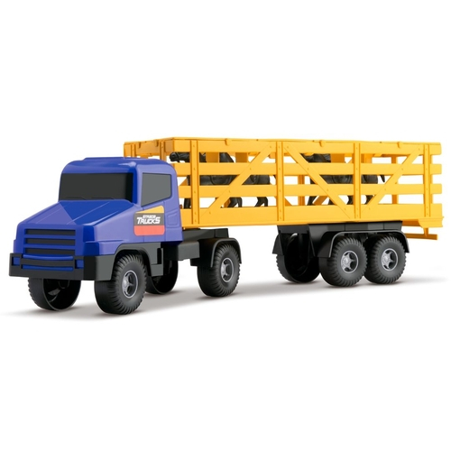 Carreta Caminhão Scania Boiadeiro Carroceria de Madeira Brinquedo Grande  26x90cm Criança na Fazenda em Promoção na Americanas