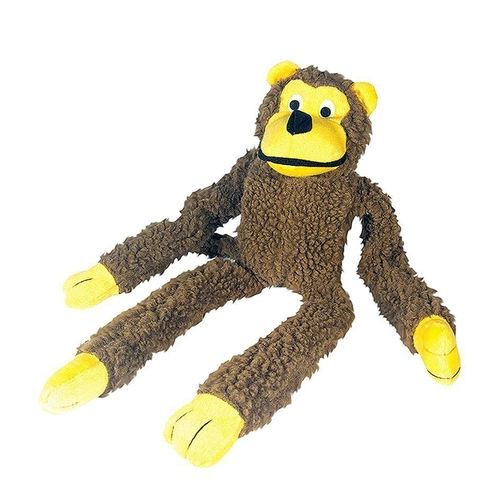 Macaco chalesco brinquedo para cães pelúcia marrom Clearance