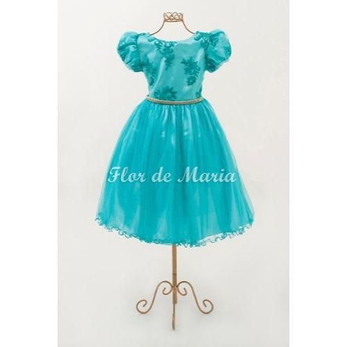 vestido verde tiffany infantil