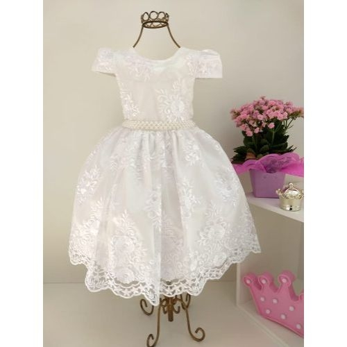 vestido infantil de renda para festa