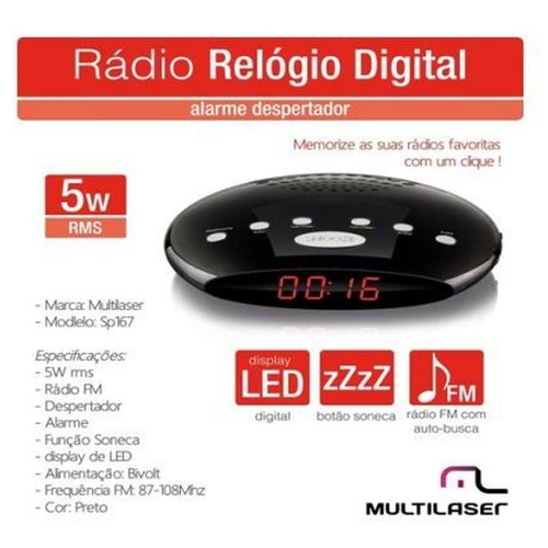 despertador multilaser