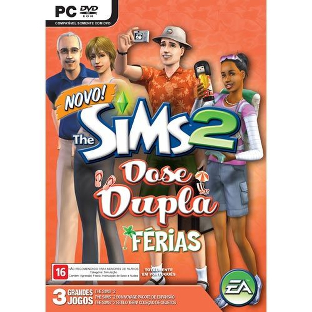 Pc Dvd The Sims 2 Dose Dupla 3 Jogos Duplo Excelente Estado