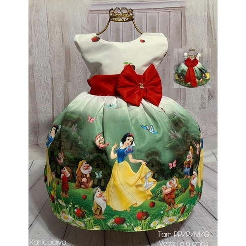 vestido de branca de neve infantil