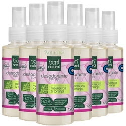Kit 6 Desodorante Vegano Spray Natural Melaleuca e Toranja 120ml - Boni Menor preço em Kit 6 Desodorante Vegano Spray Natural Melaleuca e Toranja 120ml - Boni
