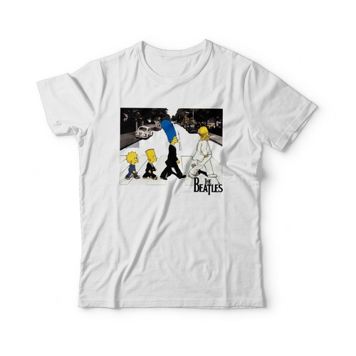 camiseta simpsons beatles