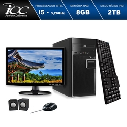 Computador ICC IV2583CM15 Intel Core I5 3.2Ghz 8GB HD 2TB DVDRW Kit Multimídia Monitor LED Menor preço em Computador ICC IV2583CM15 Intel Core I5 3.2Ghz 8GB HD 2TB DVDRW Kit Multimídia Monitor LED