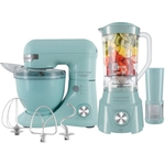 Kit 2 em 1 Liquidificador 900W + Batedeira 4L Planetária Vanilla Retrô Verde 220V - Classic Home