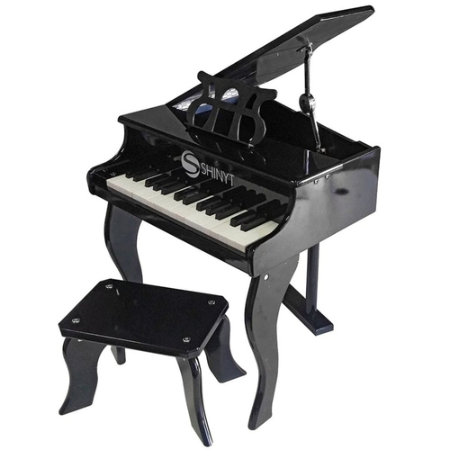 Piano Clássico Infantil de Madeira com 30 Teclas com Banco, 4 Pernas e  Suporte para Partitura, Goplus, Colorido - Dular