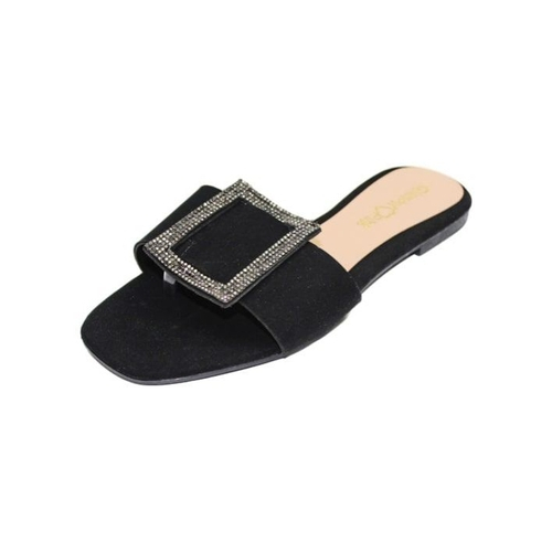 sandalia rasteira com fivela