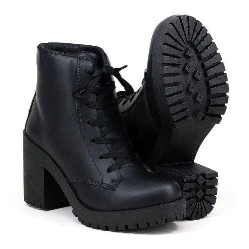 bota feminina coturno salto alto