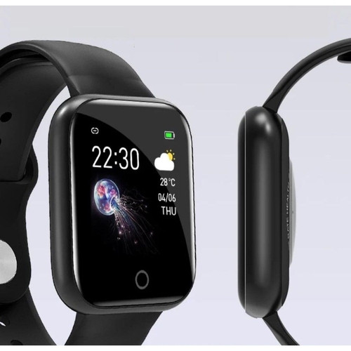 Smartwatch preto i5 relógio inteligente fitness wearfit android e ios Clearance