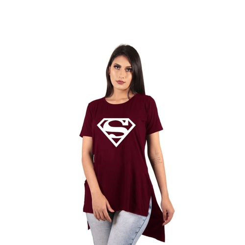 camiseta long estampada