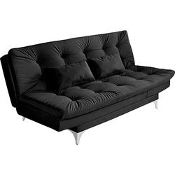 Sofá Cama Casal Versátil Preto Menor preço em Sofá Cama Casal Versátil Preto