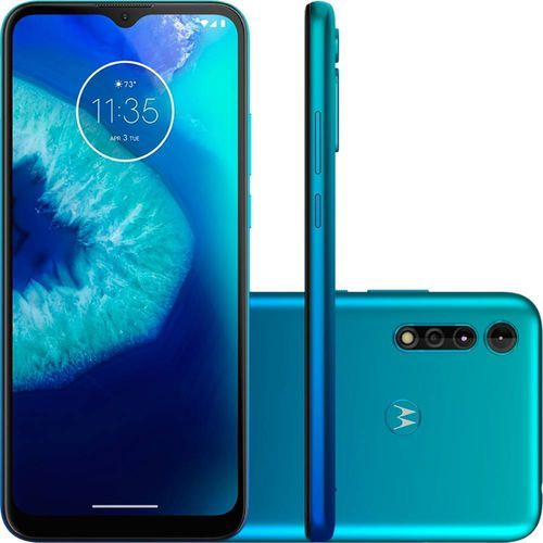 Smartphone Moto G8 Power Lite 64GB Dual Chip Android Tela 6.5” Helio P35 4G Câmera 16MP+ 2MP+ 2MP - Aqua