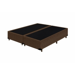 Base Cama Box Queen Bipartido Suede Marrom - 158x198x39 Menor preço em Base Cama Box Queen Bipartido Suede Marrom - 158x198x39