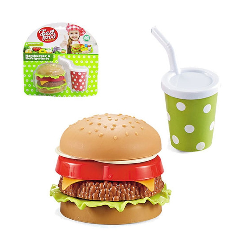 Kit Comidinha Infantil Hambúrguer Hot-dog C/ Milk Shake - ARK