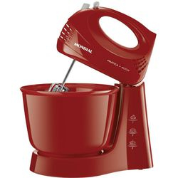 Batedeira Mondial B-44-R Power Prática Red 3 Velocidades + Pulsar 3,6L Menor preço em Batedeira Mondial B-44-R Power Prática Red 3 Velocidades + Pulsar 3,6L