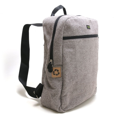 Foto 1 - Mochila Casual Vegana Unissex Dia a Dia Tecido Reciclado Macauba