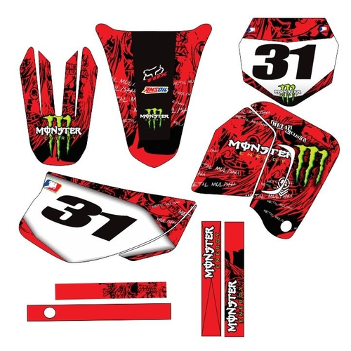 Kit Adesivo Moto Cross Trilha Xr 200 0,20mm - Preta e Branco