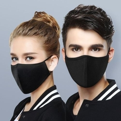 Kit 10 Máscaras de proteção Cirúrgica Reutilizável Tecido Algodão Preto Dupla camada - Lavável Menor preço em Kit 10 Máscaras de proteção Cirúrgica Reutilizável Tecido Algodão Preto Dupla camada - Lavável