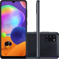Smartphone Samsung Galaxy A31 128GB 4G Wi-Fi Tela 6.4'' Dual Chip 4GB RAM Câmera Quádrupla + Selfie 20MP - Preto Menor preço em Smartphone Samsung Galaxy A31 128GB 4G Wi-Fi Tela 6.4'' Dual Chip 4GB RAM Câmera Quádrupla + Selfie 20MP - Preto