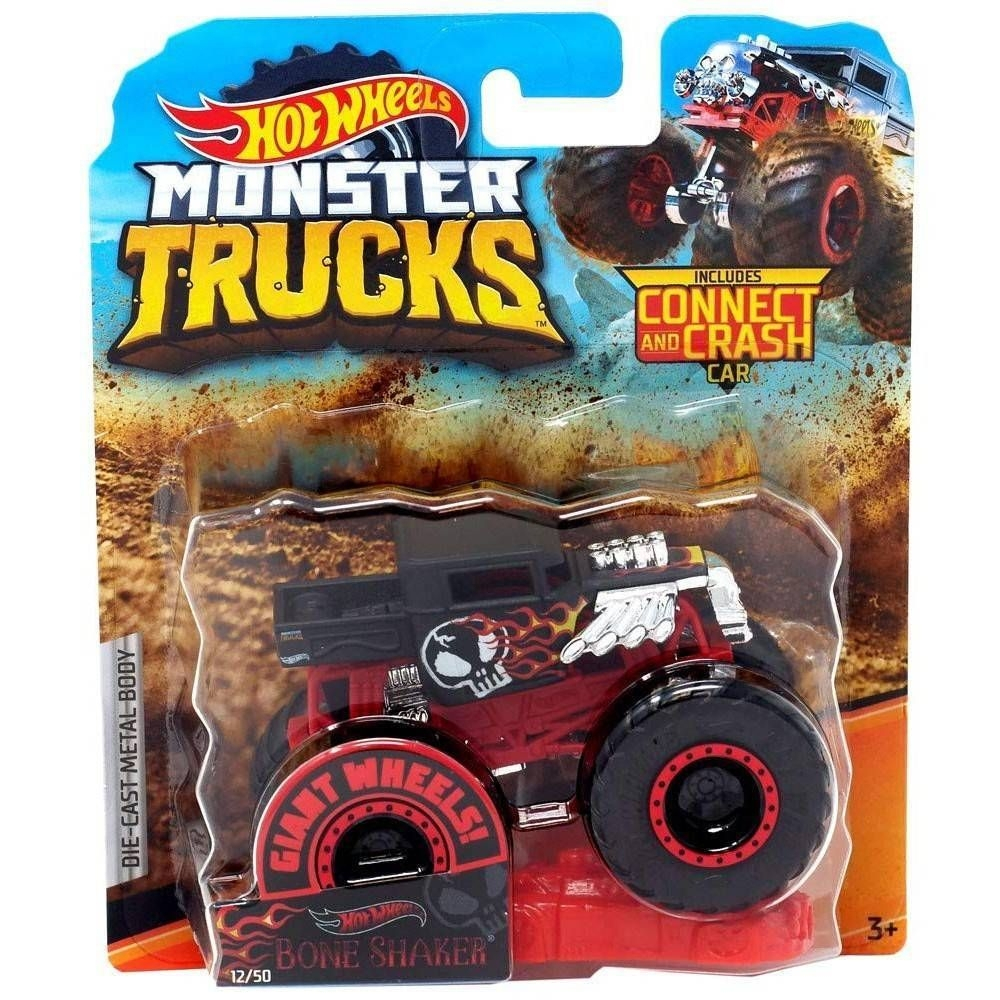 Hot Wheels Monster Trucks Veículo de Brinquedo Bone Shaker Die Cast Bone  Shaker