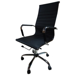 Cadeira Presidente em Couro PU PEL-1190H Preta Design Charles Eames Menor preço em Cadeira Presidente em Couro PU PEL-1190H Preta Design Charles Eames