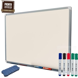 Lousa Quadro Branco Moldura De Aluminio 100X80 Cm Apagdor 6 marcadores é boa?