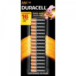 Menor preço em Pilha Alcalina AAA Duracell cartela com 16 pilhas