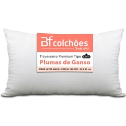 Travesseiro King Premium de Fibra conforto extra tipo Pluma de Ganso Ecológica 50x90 BF Colchões Menor preço em Travesseiro King Premium de Fibra conforto extra tipo Pluma de Ganso Ecológica 50x90 BF Colchões