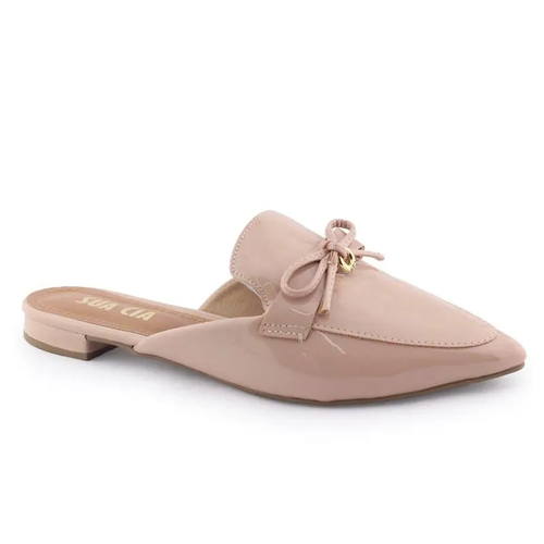 mule feminino verniz