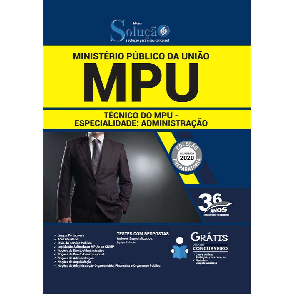 Apostila MPU – Técnico MPU - Especialidade: Administração Em Promoção ...