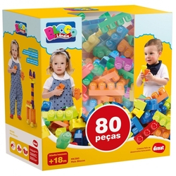 Bloco Montar Encaixar Blocolãndia Dismat 80 Peças Coloridas - Original Menor preço em Bloco Montar Encaixar Blocolãndia Dismat 80 Peças Coloridas - Original