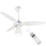 Ventilador de Teto Ventisol Wind Light com Controle Remoto 3 Pás Luminária Branco - 127V