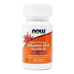 Vitamina D3 10.000 IU 250 mcg Now Food – 120 Softgels Menor preço em Vitamina D3 10.000 IU 250 mcg Now Food – 120 Softgels