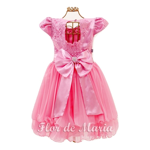 vestido de florista rosa bebe