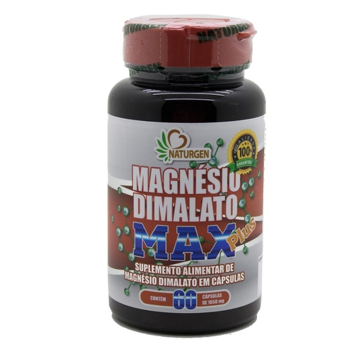 Kit 6 Magnesio Dimalato Max Plus 1200mg - Naturgen - 60 Capsulas Em ...