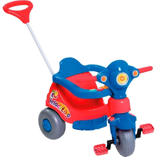 Triciclo Passeio/ Pedal Com 2 Lugares Moto Infantil Calesita Cor Verde E  Laranja