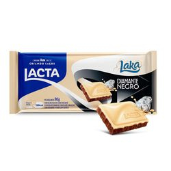Menor preço em Chocolate Branco e ao Leite Lacta Diamante Negro Laka 90g