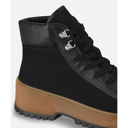 bota feminina coturno cano curto tratorado moleca