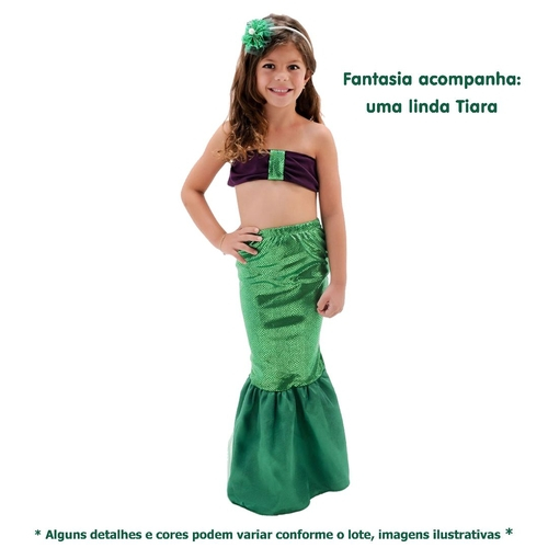 Fantasia feminina de Princesa da Disney da Pequena Sereia Ariel