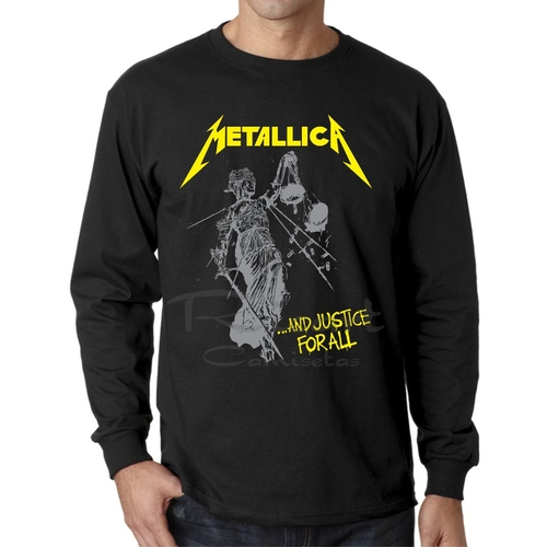 Camiseta manga longa metallica Clearance