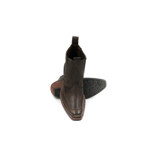 bota texana country botina masculina bico quadrado