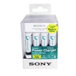 Carregador de Pilhas Sony AA AAA Micro USB Portátil BCG34HHU4G com 4 Pilhas AA 2500mAh Recarregáveis Menor preço em Carregador de Pilhas Sony AA AAA Micro USB Portátil BCG34HHU4G com 4 Pilhas AA 2500mAh Recarregáveis