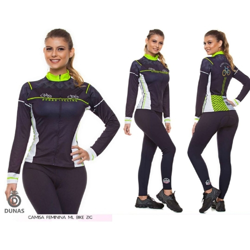 camisa ciclismo feminina manga longa