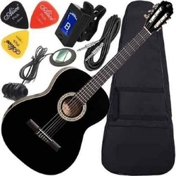 Kit Violão Giannini Eletroacústico Aço C/ Acessórios S14 Bk Menor preço em Kit Violão Giannini Eletroacústico Aço C/ Acessórios S14 Bk