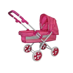 Carrinho Berço Super Premium Shine Princess Para Boneca Brinquedo Reborn - Rosa Escuro Menor preço em Carrinho Berço Super Premium Shine Princess Para Boneca Brinquedo Reborn - Rosa Escuro