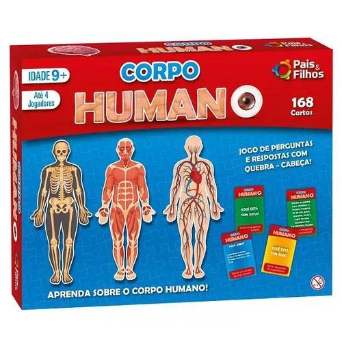 Jogo Quebra Cabeça Corpo Humano Didático Pedagógico Madeira