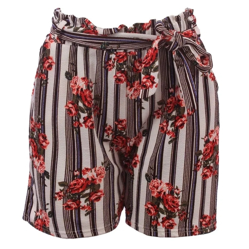 short cintura alta preto bengaline