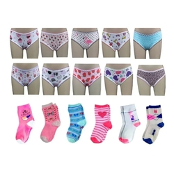 Kit 12 Calcinhas E 6 Meias Infantil Menina lindas cores. é boa?